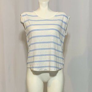 Gap Dolman Sleeve Striped 100% Linen T-Shirt Small